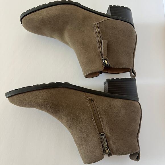 Blondo Samara Tan Taupe Waterproof Suede Ankle Booties Womens 9 - Picture 5 of 13